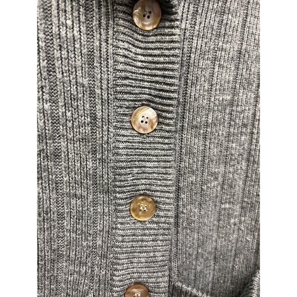 Joseph R Harris Vintage‎ Sweater Cardigan Womens Large Taiwan Gray pockets knit - Picture 6 of 7